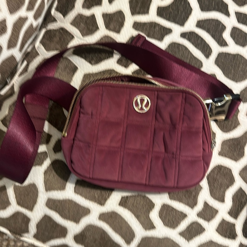 lululemon athletica Quilted Burgundy Crossbody Bag